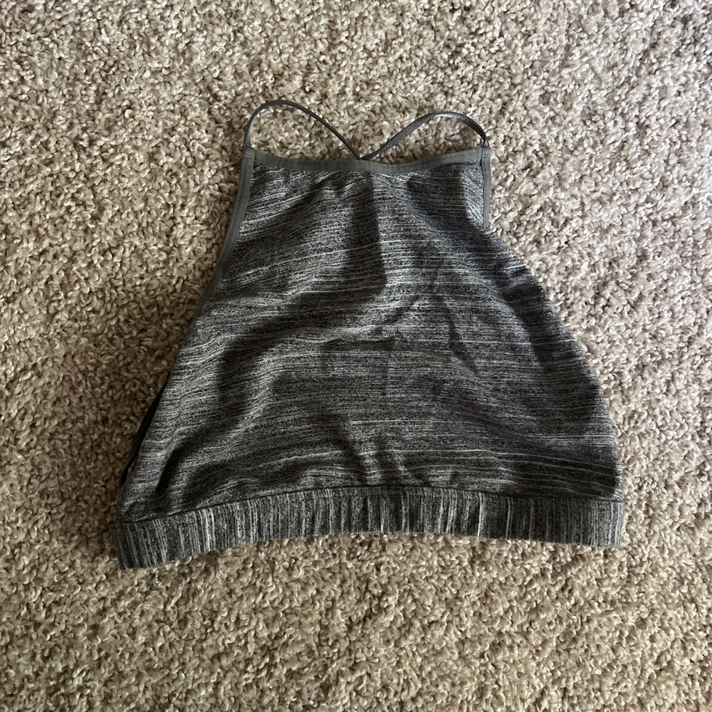 Victoria’s Secret Grey Heathered Cropped Yoga Tank Top